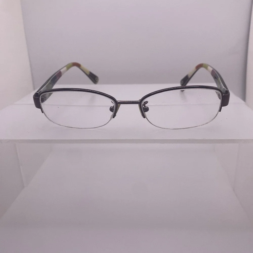 Coach Eyeglasses Women FRAME ONLY HC5004 Bettie Half Rim 51-16-135 Purple 880